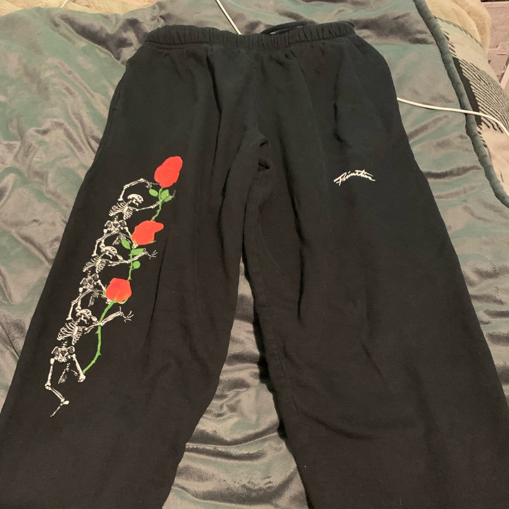 skeleton flower sweatpants